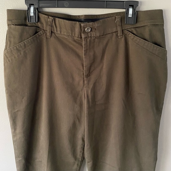 Lee Dark Green Straight Leg Mid Rise Trouser - Women’s 12 - Picture 2 of 7